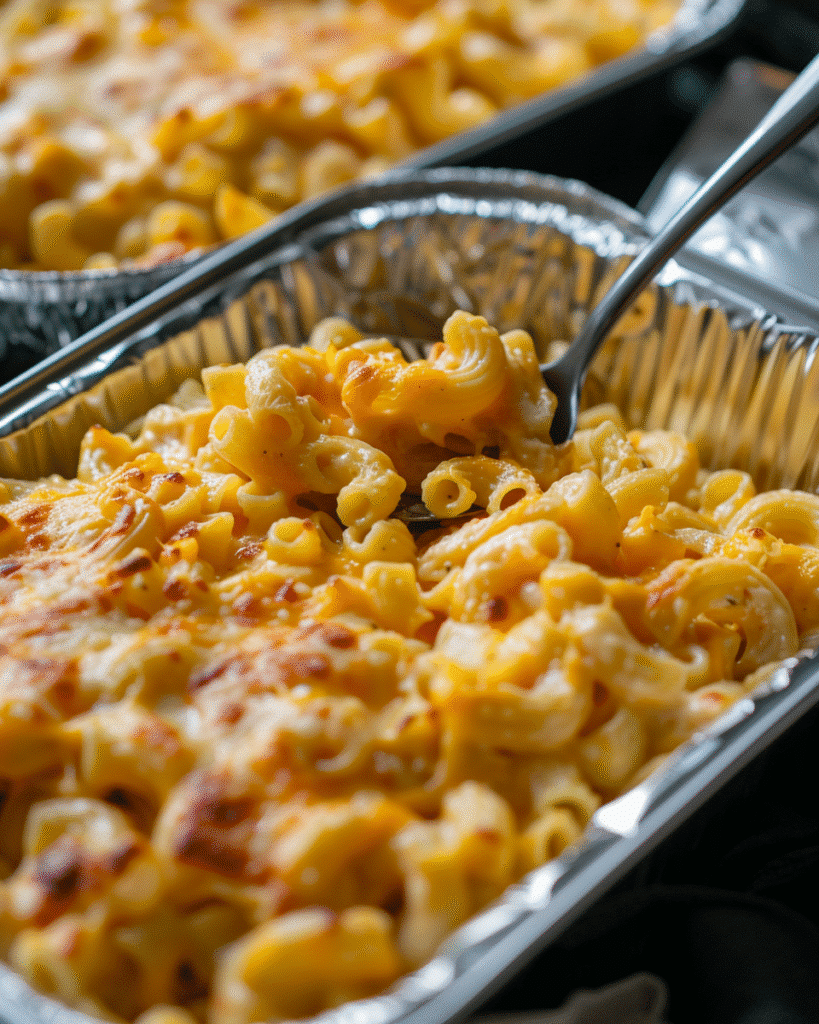 assembling air fryer mac and cheese