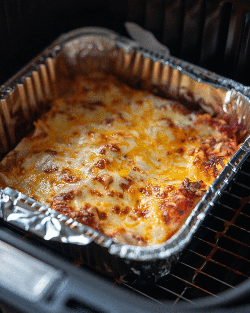 mac and cheese cooking in air fryer